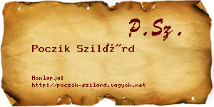 Poczik Szilárd névjegykártya